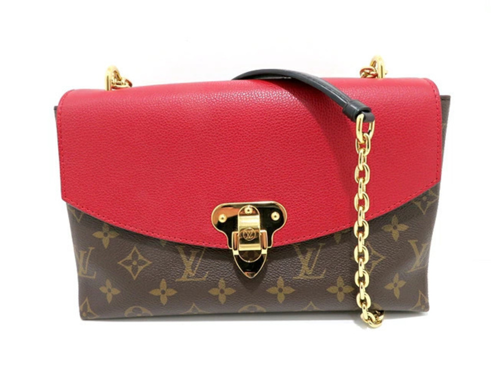 LOUIS VUITTON Saint Placido Shoulder Bag Monogram Cerise Red